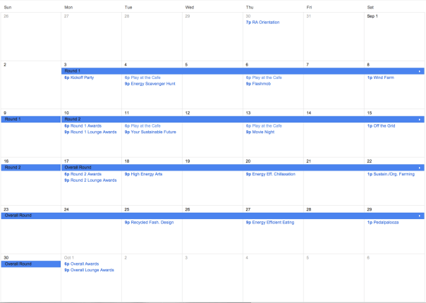 Sample challenge lasting one month